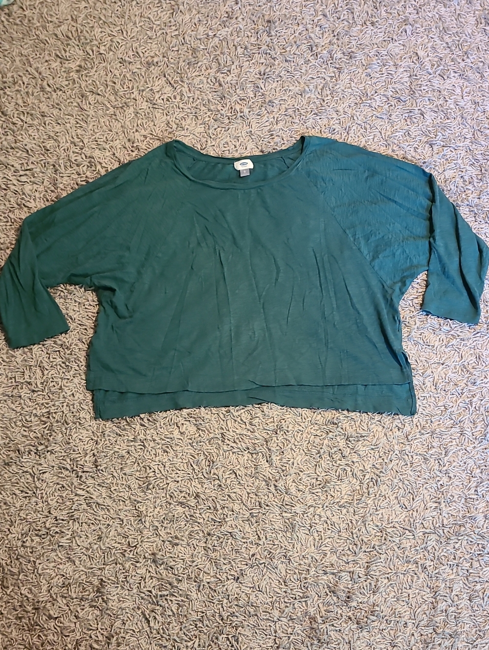 Old Navy Teal Relaxed Crop Top
